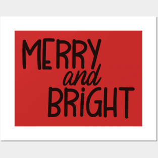 Merry and Bright Holiday Posters and Art